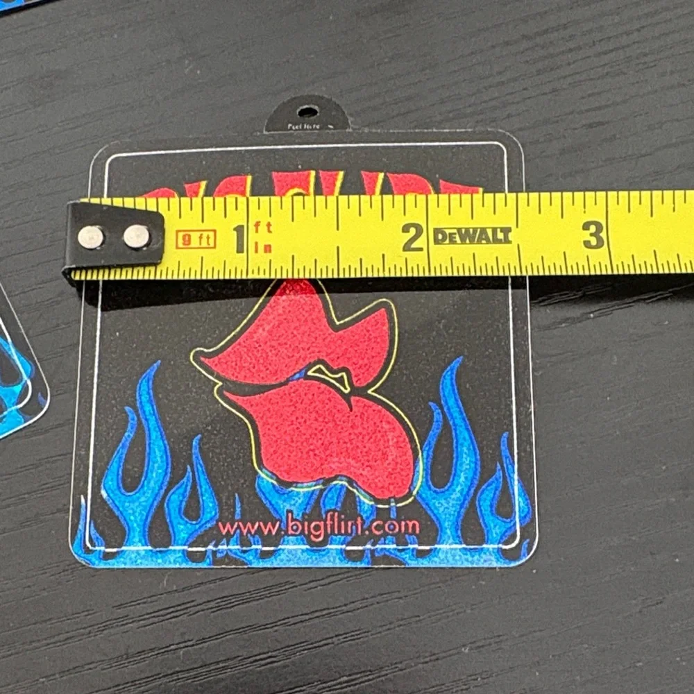 Vintage Y2K Big Flirt Red and Blue Stickers - Picture 12 of 13
